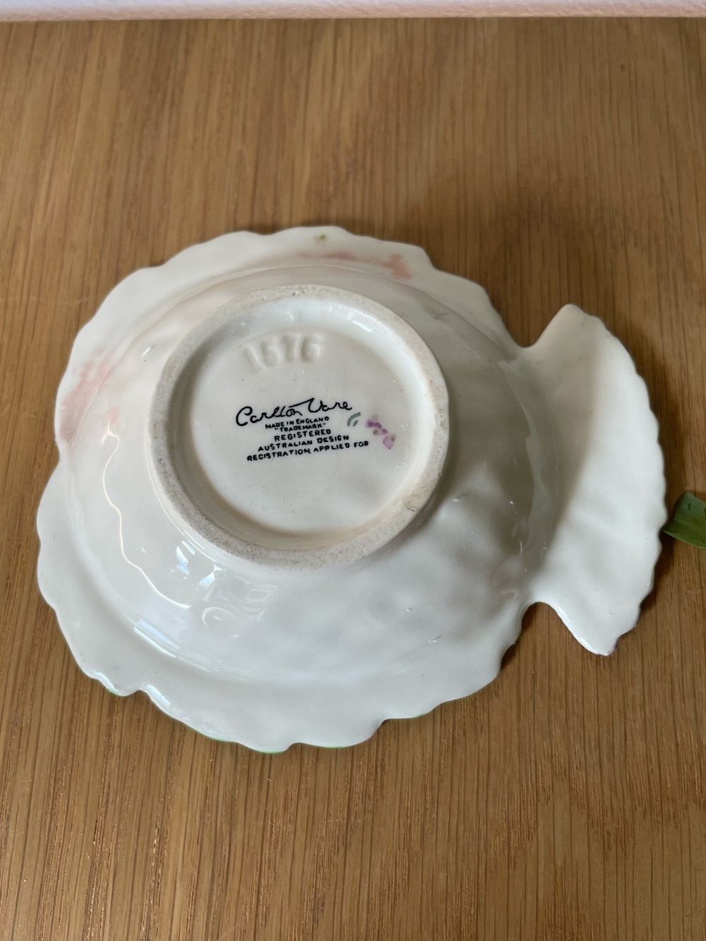 Rare Vintage 1930s Carlton Ware Thistle Jam Relish Trinket Dish 1676 Art Deco - Picture 5 of 11